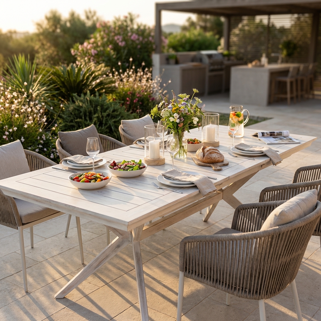 TAVOLO BALI 150/200 X 90 BIANCO