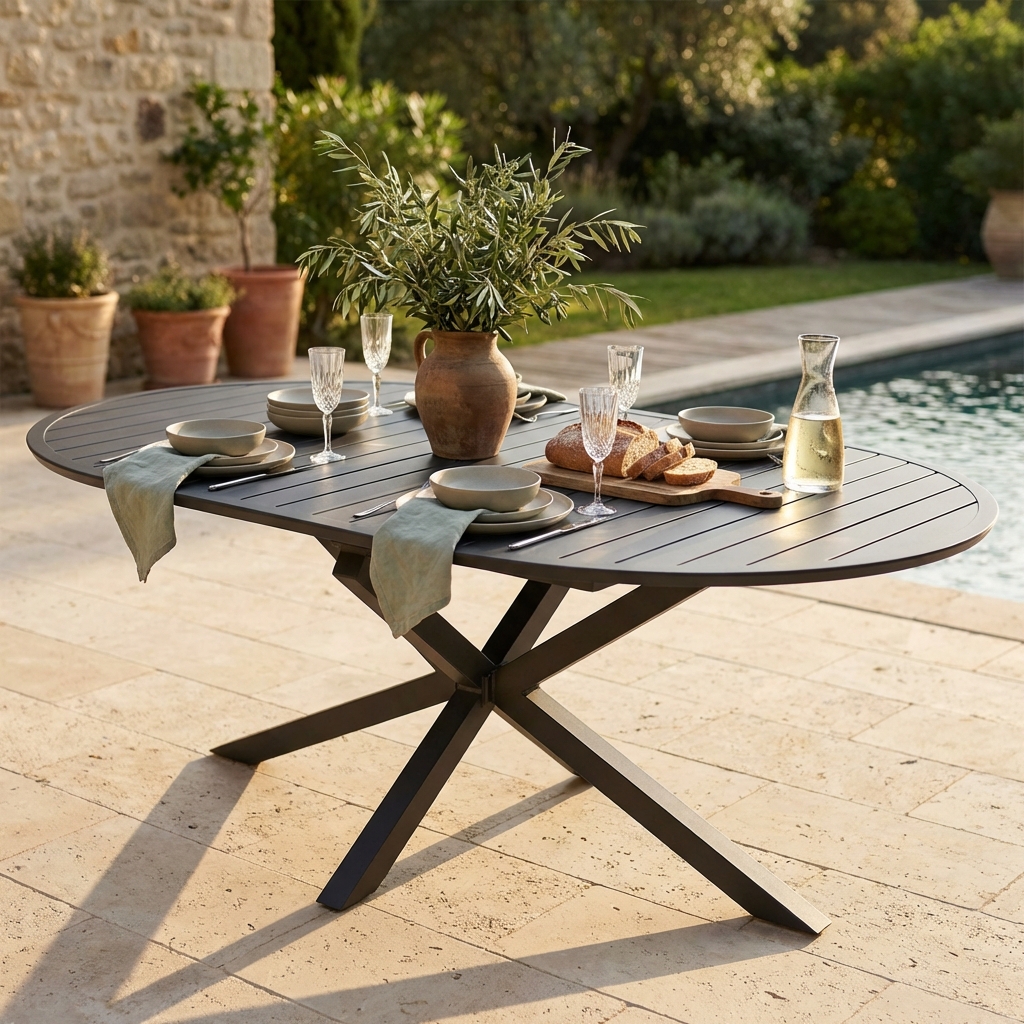 TAVOLO ROTONDO CAMELOT ALLUNGABILE 150/200 X 150