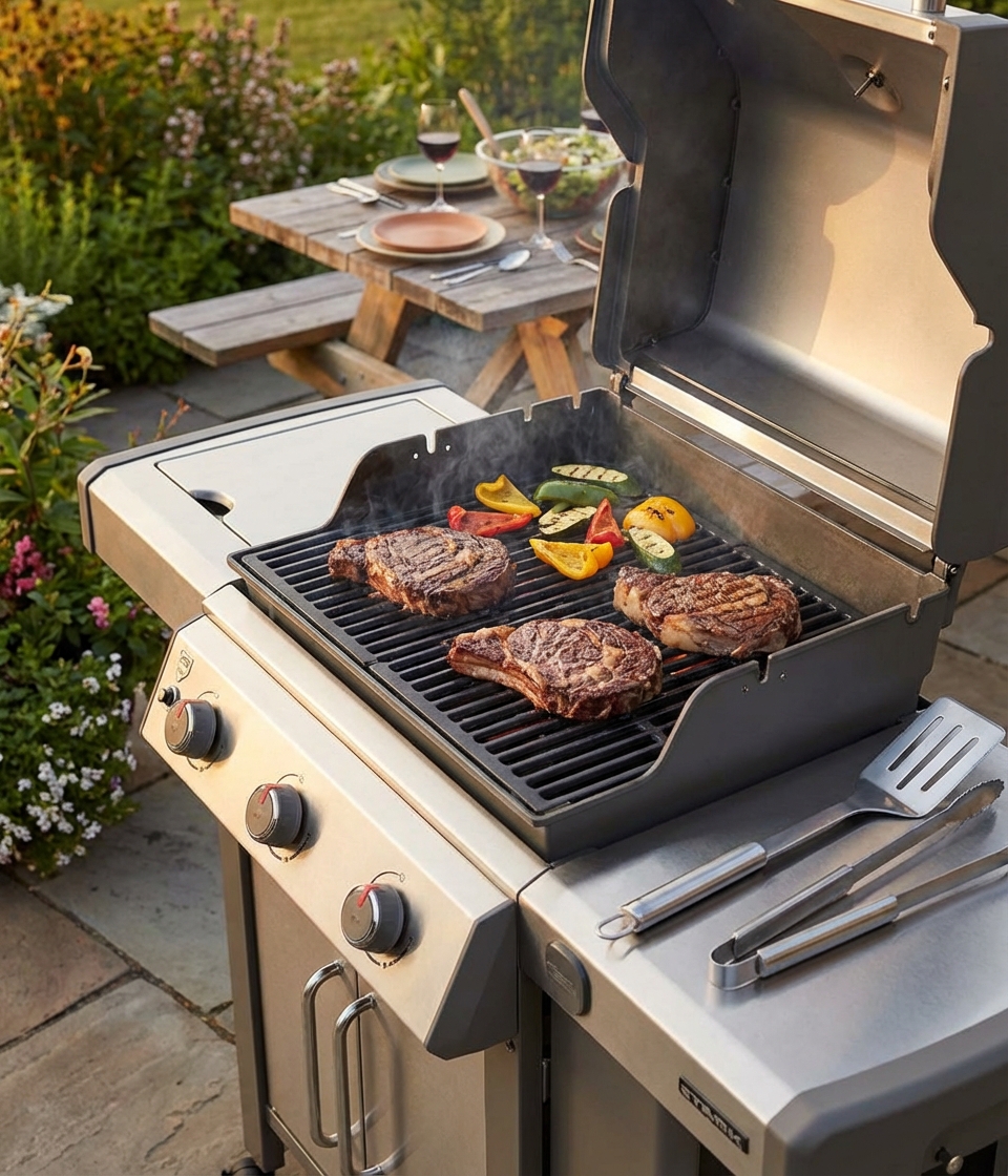 GRIGLIA GHISA PER BARBECUE TEXAS 4 FUOCHI