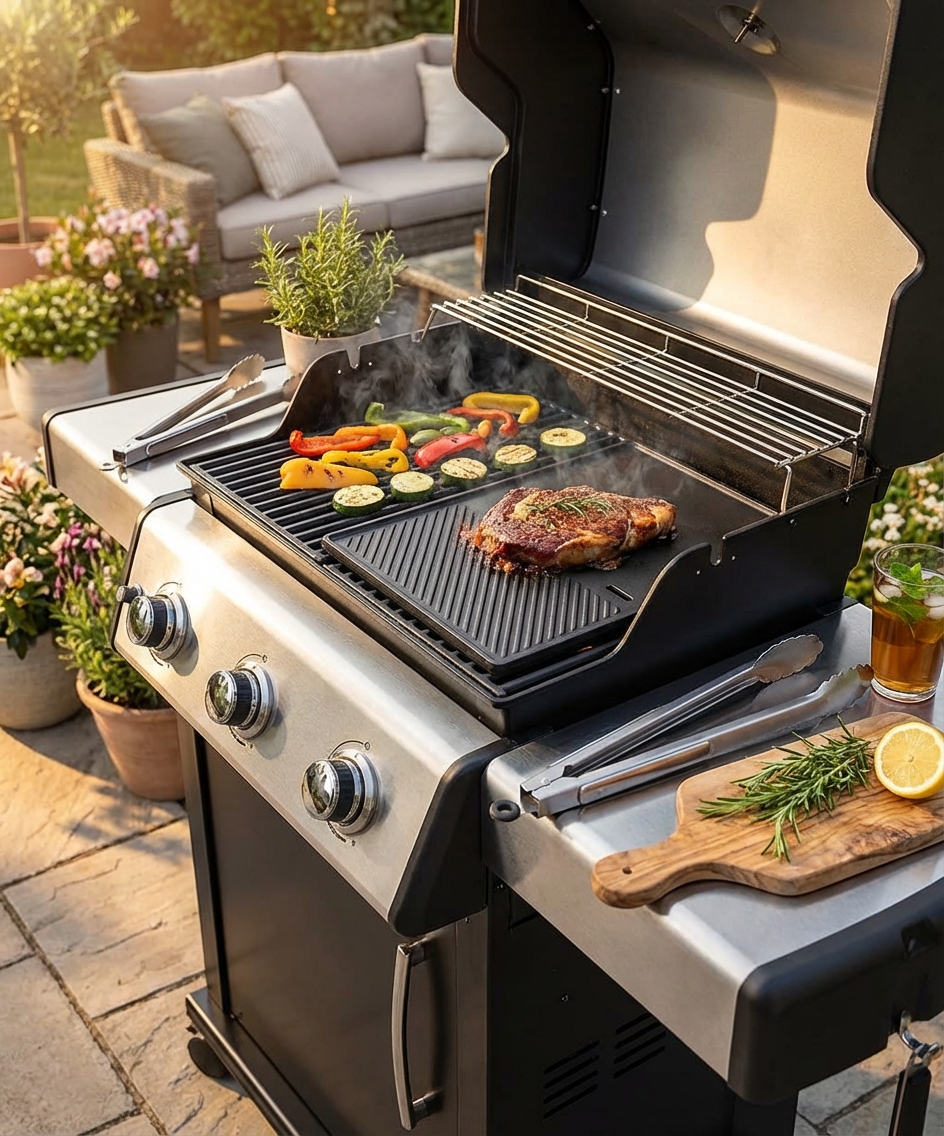 PIASTRA GHISA PER BARBECUE TEXAS 3 FUOCHI