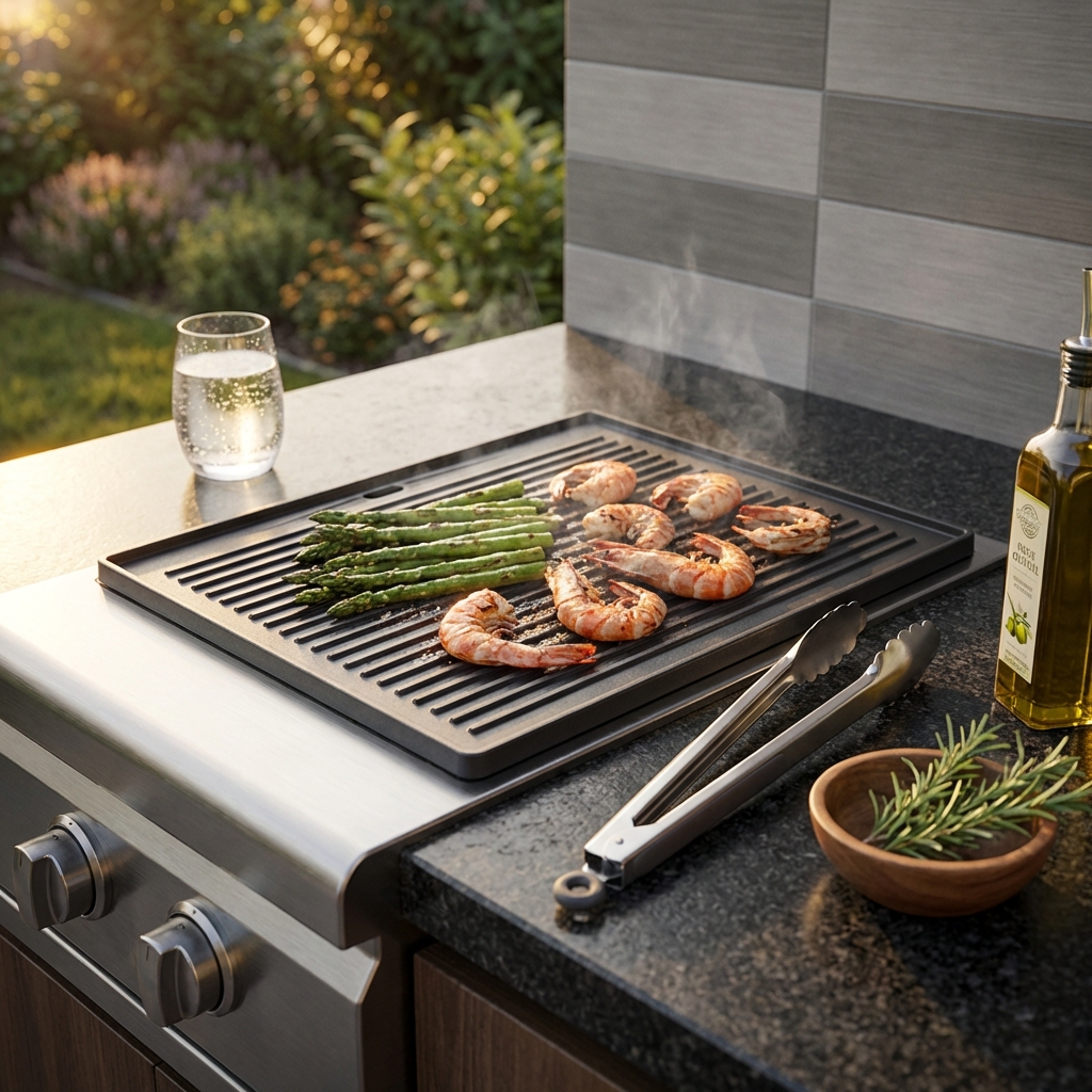 PIASTRA GRANDE IN GHISA  PER BARBECUE MAINE
