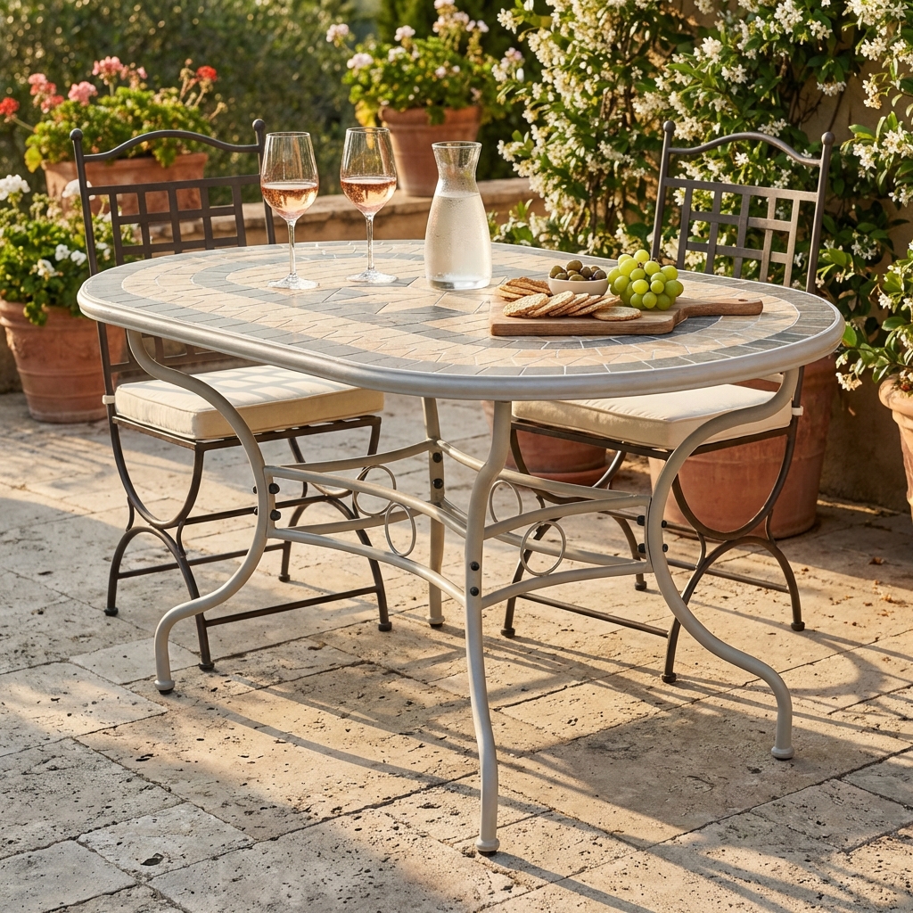 TAVOLO OVALE PERSE 160 X 90