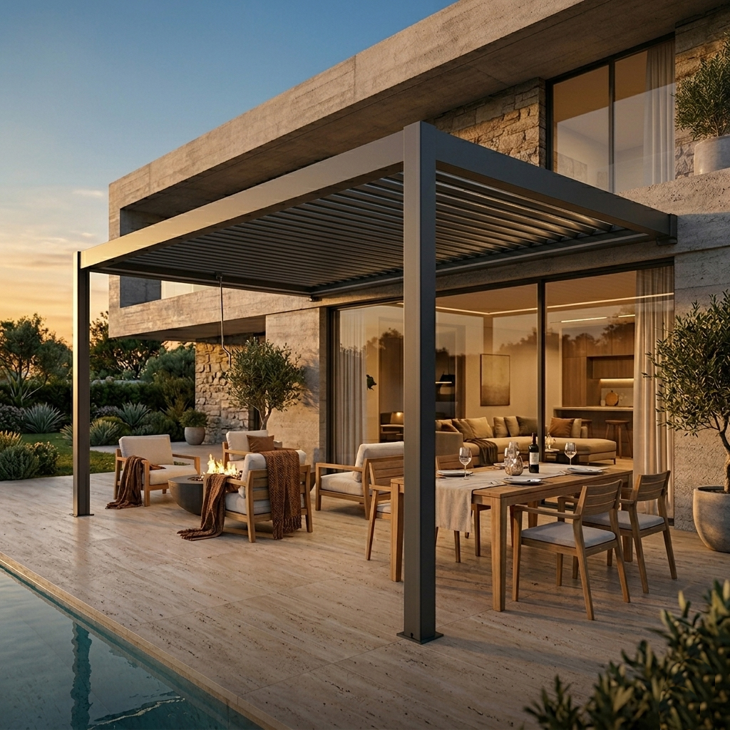 PERGOLA BIOCLIMATICA 3 X 4 ADDOSSATA