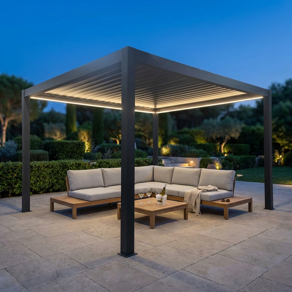 PERGOLA BIOCLIMATICA 3 X 4 MOTORIZZATA CON LED