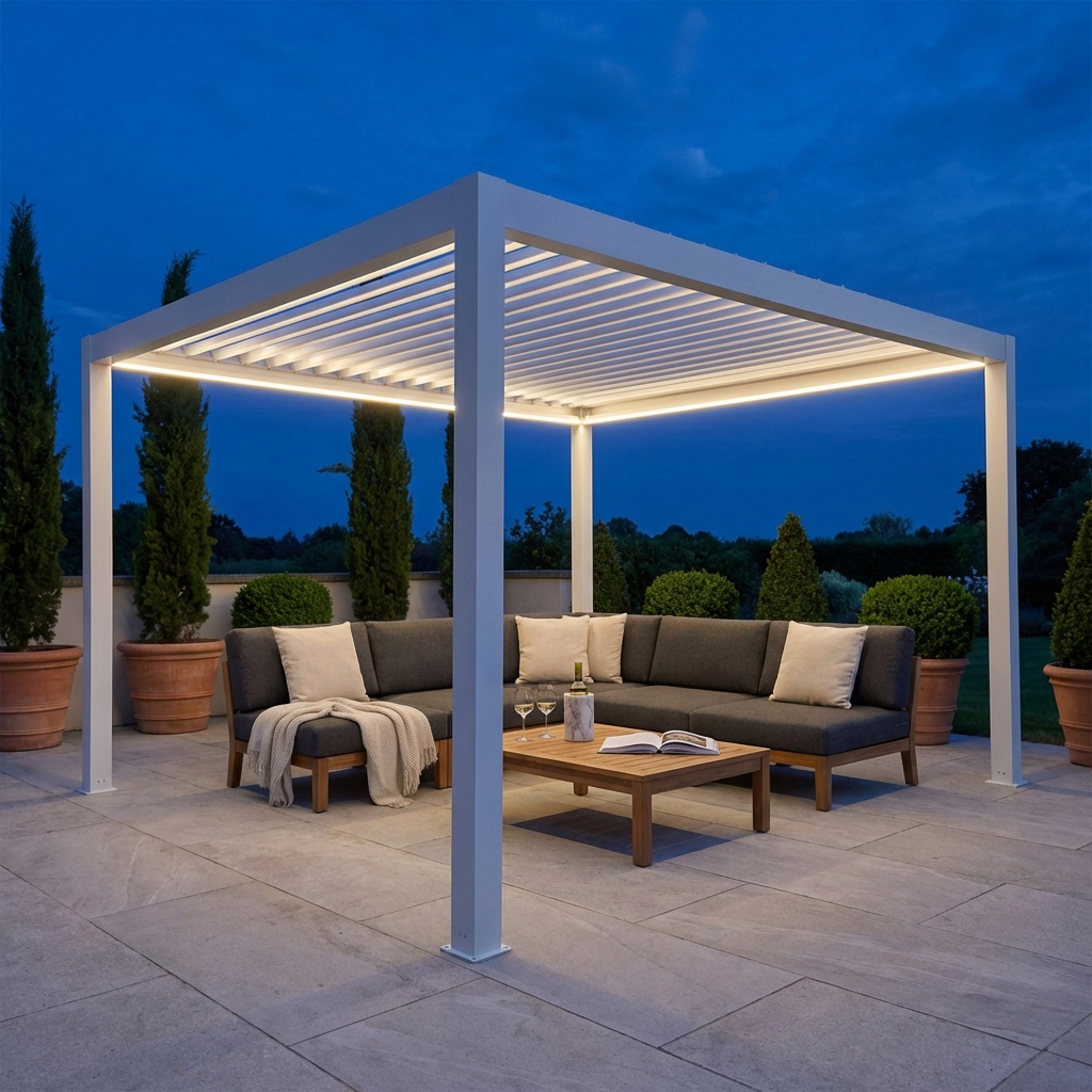 PERGOLA BIOCLIMATICA 4 X 4 MOTORIZZATA CON LED