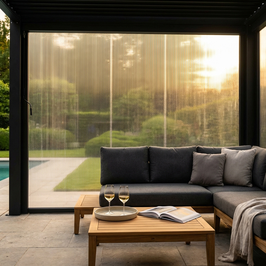 LATERALE PER LATO DA 3 M PERGOLA BIOCLIMATICA PVC