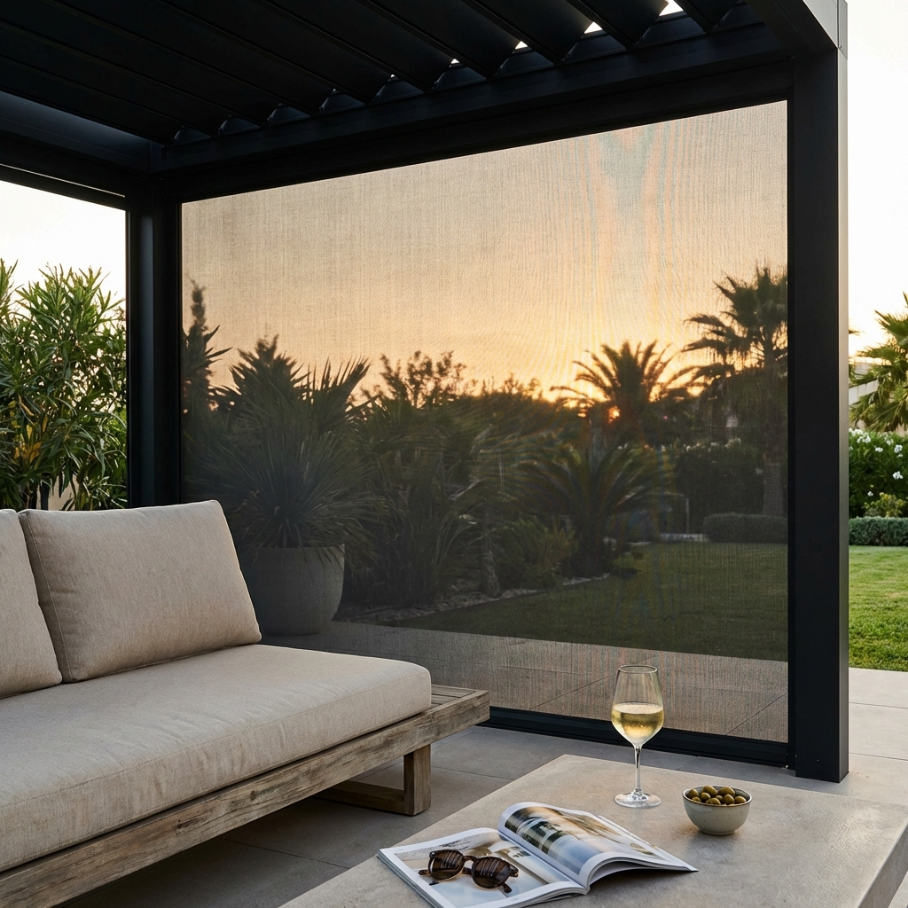 LATERALE PER LATO DA 3 M PERGOLA BIOCLIMATICA ELLE IN TEXTILENE