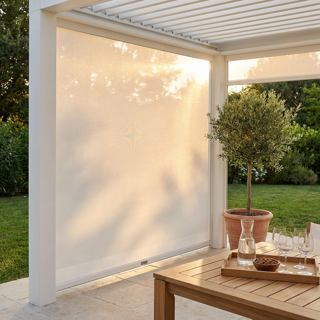 LATERALE PER LATO DA 3 M PERGOLA BIOCLIMATICA CON DOPPIA LAMELLA