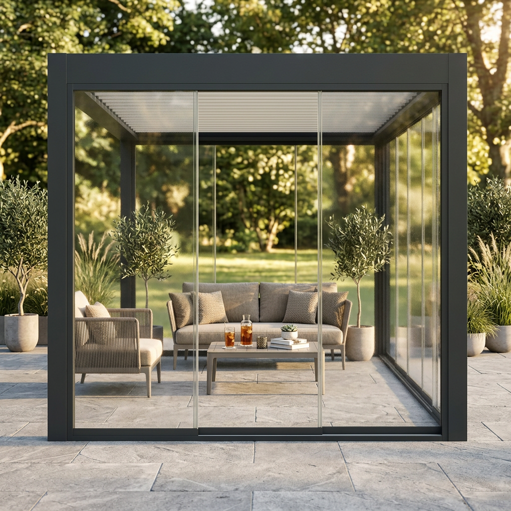 LATERALE VETRO PER LATO DA 3 M PERGOLA BIOCLIMATICA