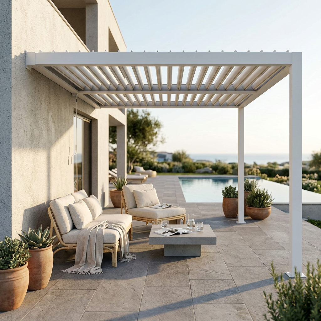 PERGOLA BIOCLIMATICA 3 X 2,5 ADDOSSATA