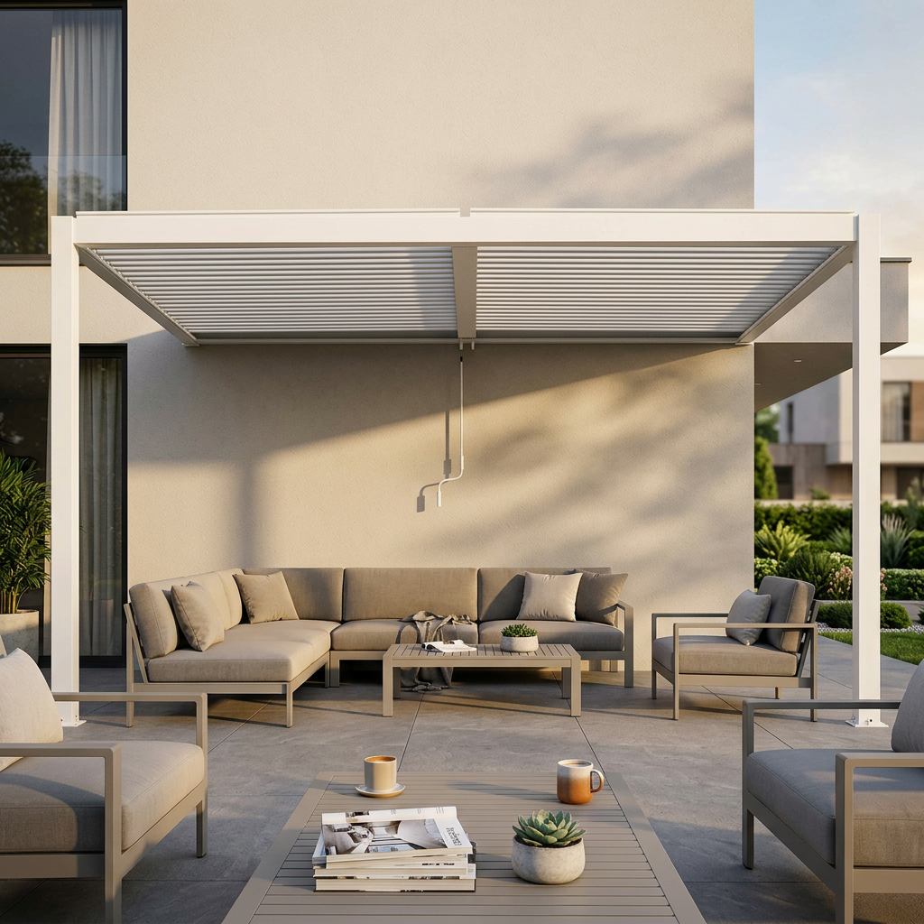 PERGOLA BIOCLIMATICA 4 X 2,5 ADDOSSATA