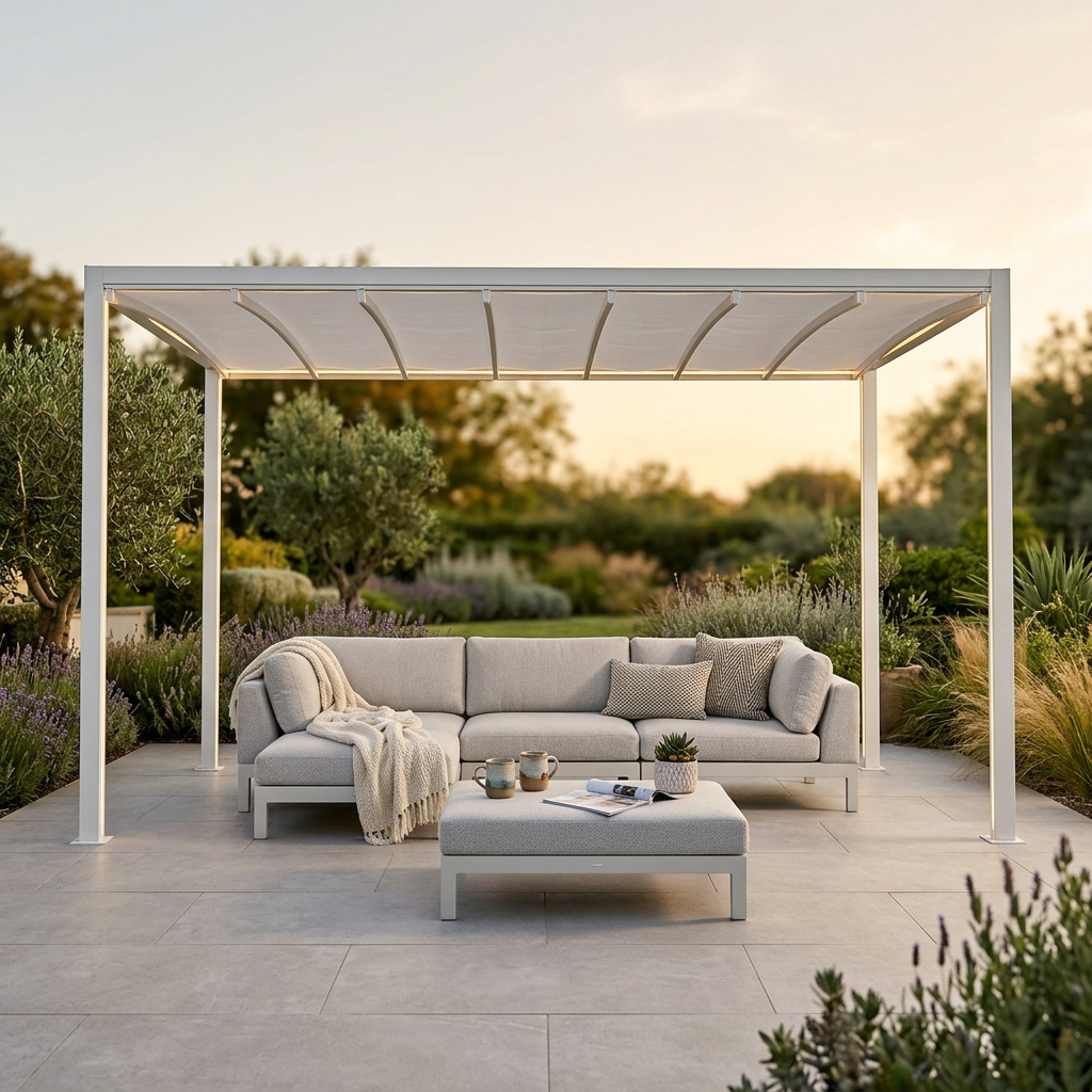 PERGOLA RETRATTILE MOTORIZZATA 3 X 4 CON LED