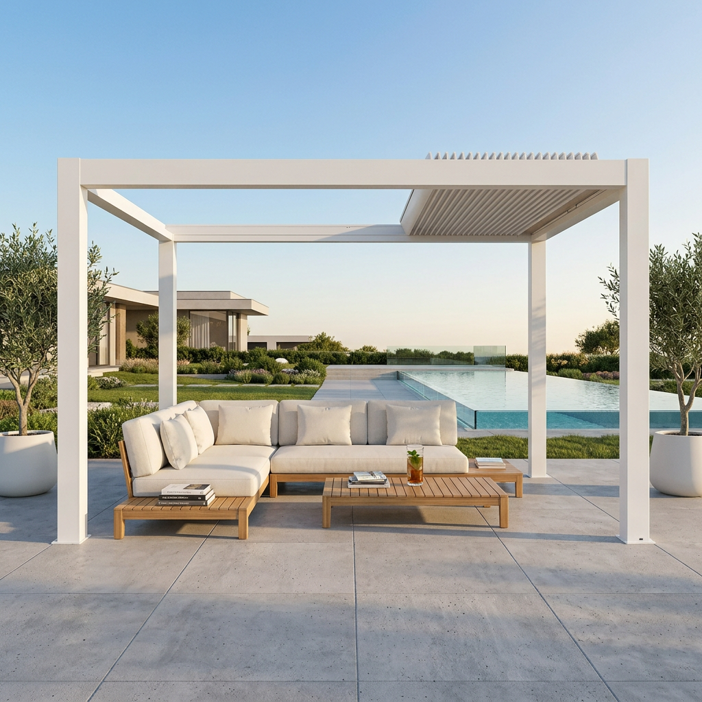 PERGOLA BIOCLIMATICA RETRATTILE MOTORIZZATA 4 X 4