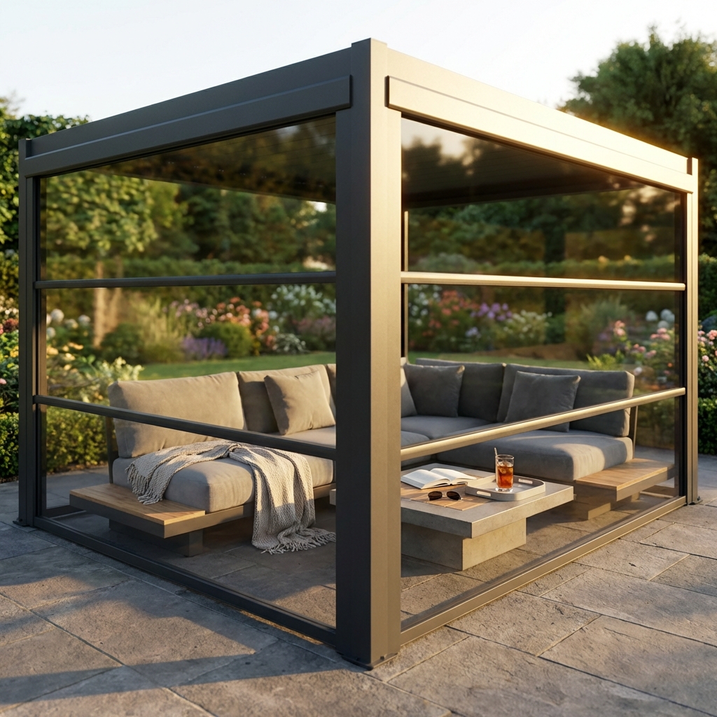 LATERALE PVC TRASPARENTE PER LATO DA 3 M PERGOLA BIOCLIMATICA