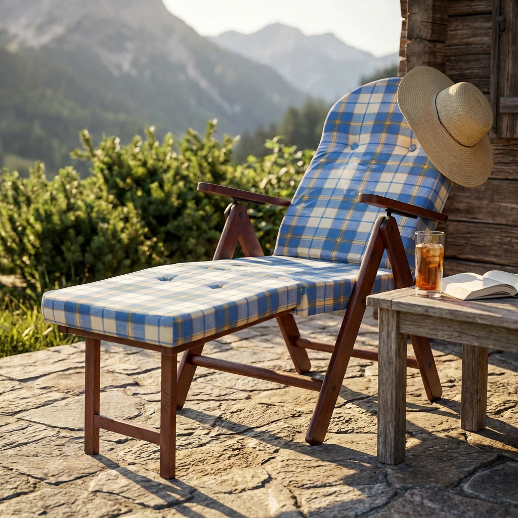 POLTRONA 4 POSIZIONI RELAX FAGGIO C/CUSCINO E PROLUNGA