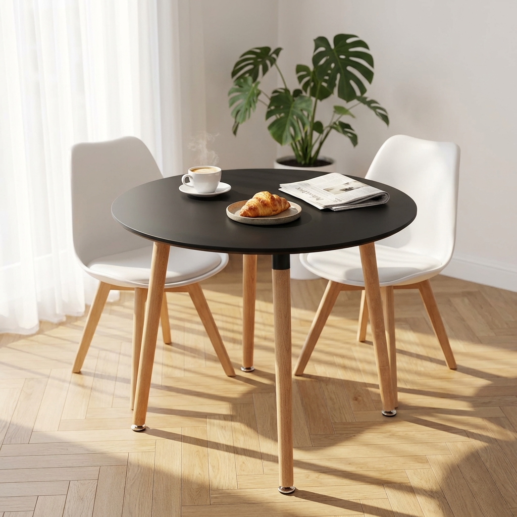 TAVOLO LIONE Ø 80 NERO