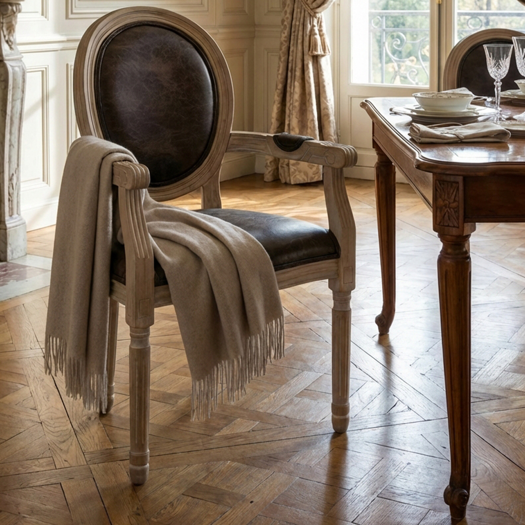 POLTRONA CONSTANCE IN ECOPELLE NERA