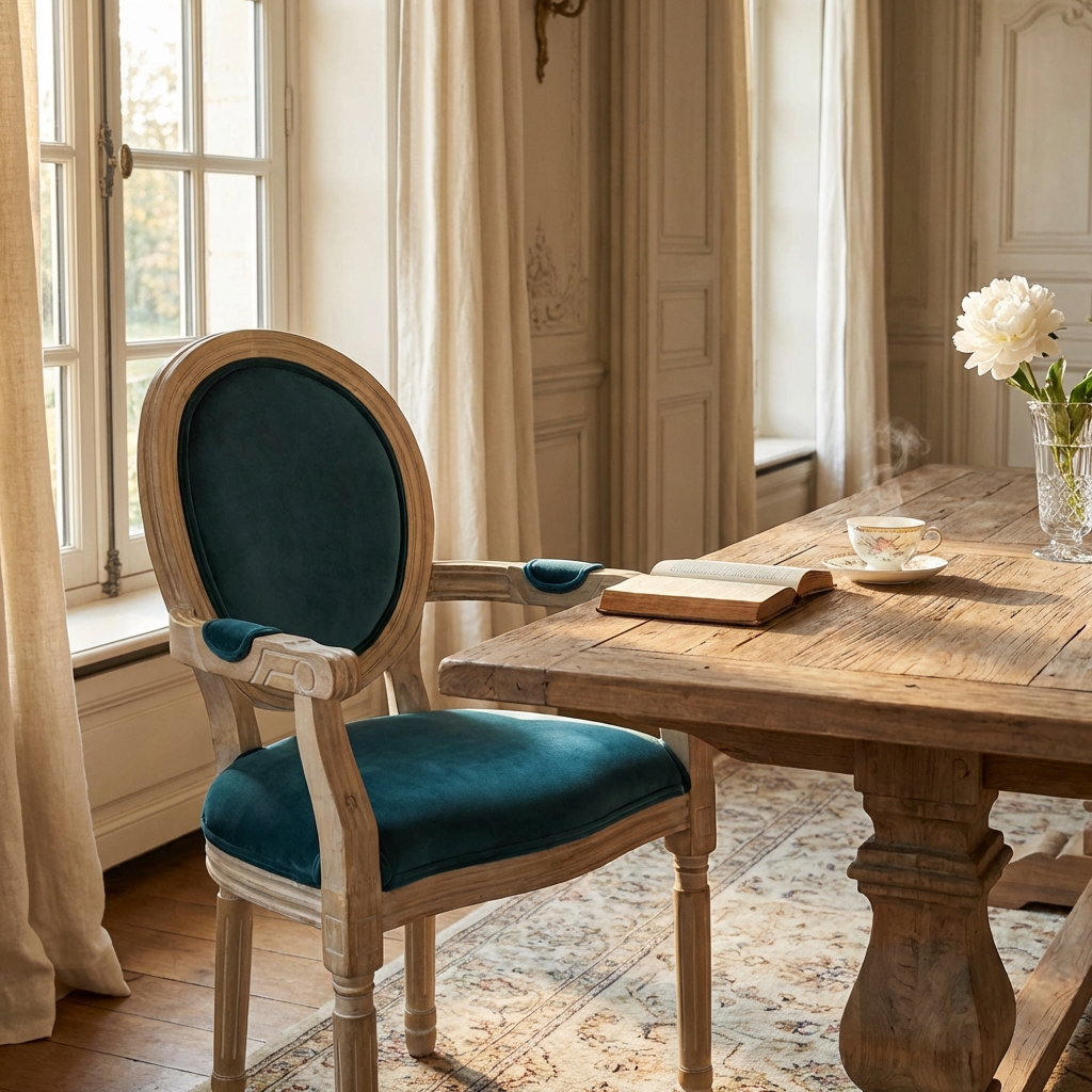 POLTRONA CONSTANCE IN VELLUTO BLU