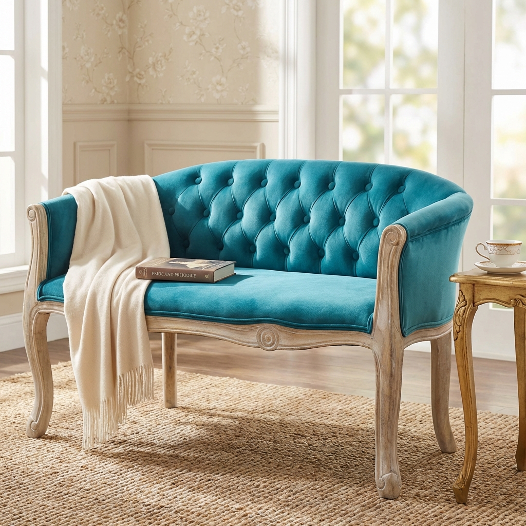 DIVANO COLEMAN IN VELLUTO BLU