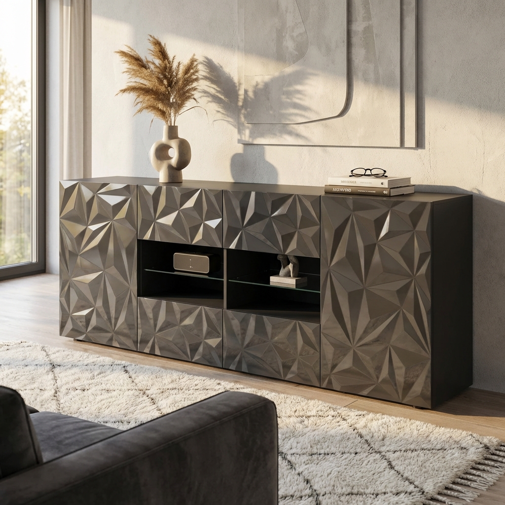 20 23 99 - 08 MOBILE 2 ANTE 4 CASSETTI GRIGIO LUCIDO ANDREA
