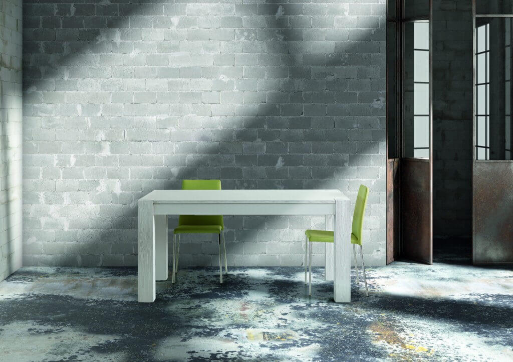 643 TAVOLO ABETE BIANCO SPAZZOLATO 90 X 160/210/260