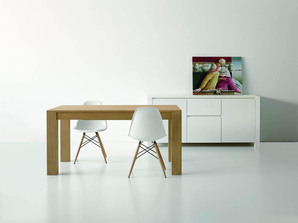 632 TAVOLO 90 X 140/180/220 ROVERE NATURALE SPAZZOLATO