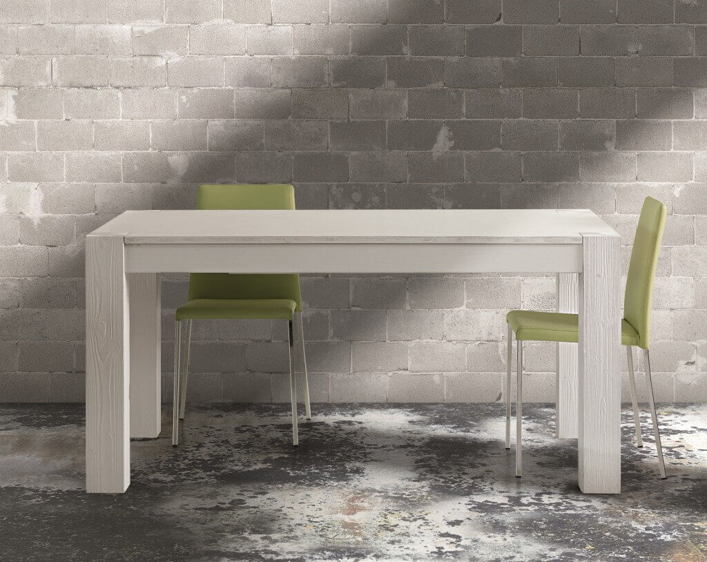 642 TAVOLO 90 X 140/180/220 ABETE BIANCO SPAZZOLATO