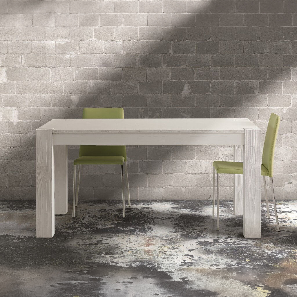 644 TAVOLO 90 X 180/230/280 ABETE BIANCO SPAZZOLATO