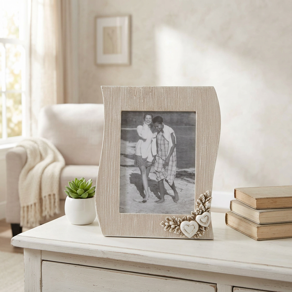 PORTAFOTO SHABBY CHIC ONDA TORTORA 10 X 15