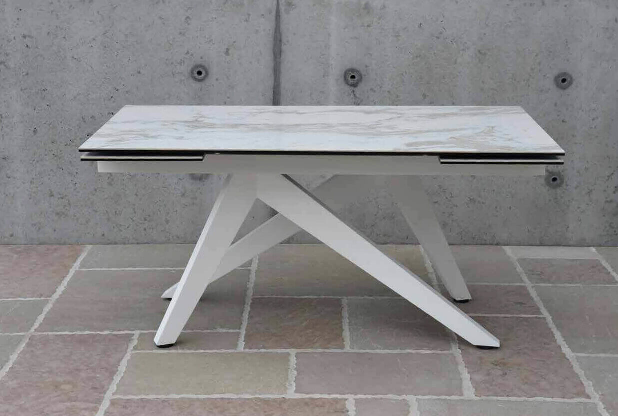 947 TAVOLO CERAMICA 90 X 160/200/240 BIANCO