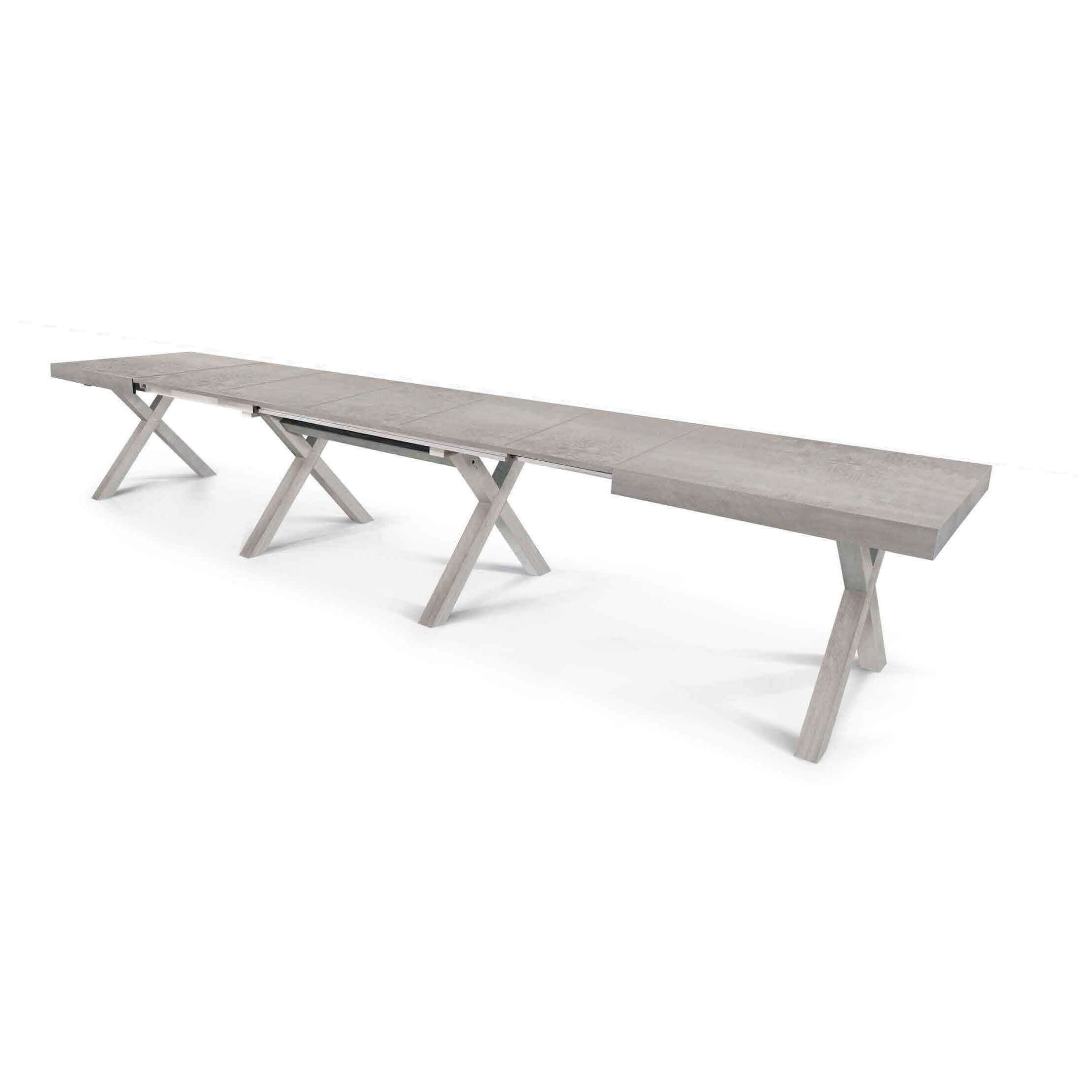 1661 TAVOLO NOBILITATO 100 X 180/230/280/330/380/430/480 GRIGIO