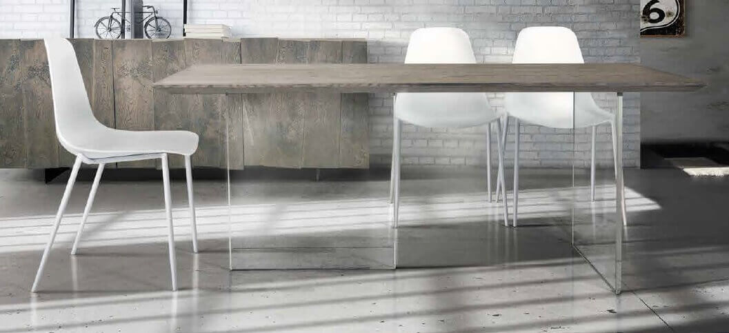1667 TAVOLO ROVERE NODATO 90 X 160 GRIGIO