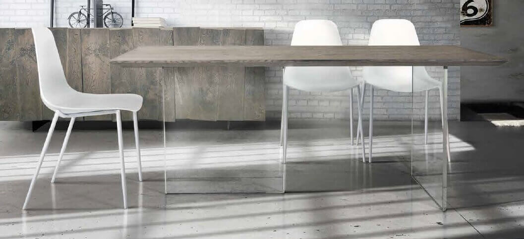1668 TAVOLO ROVERE NODATO 90 X 180 GRIGIO