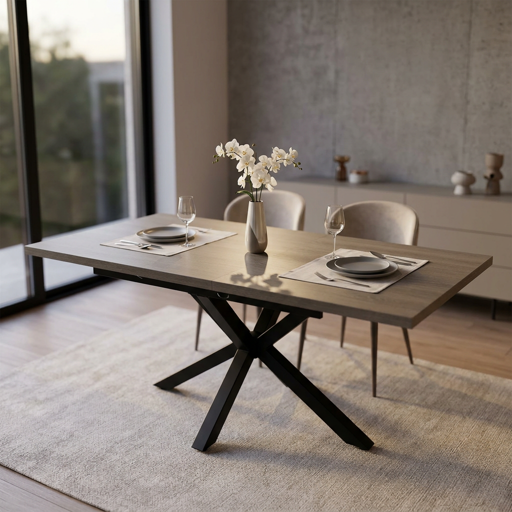 TAVOLO ALLUNGABILE GARFIELD GRIGIO 160/200 X 90