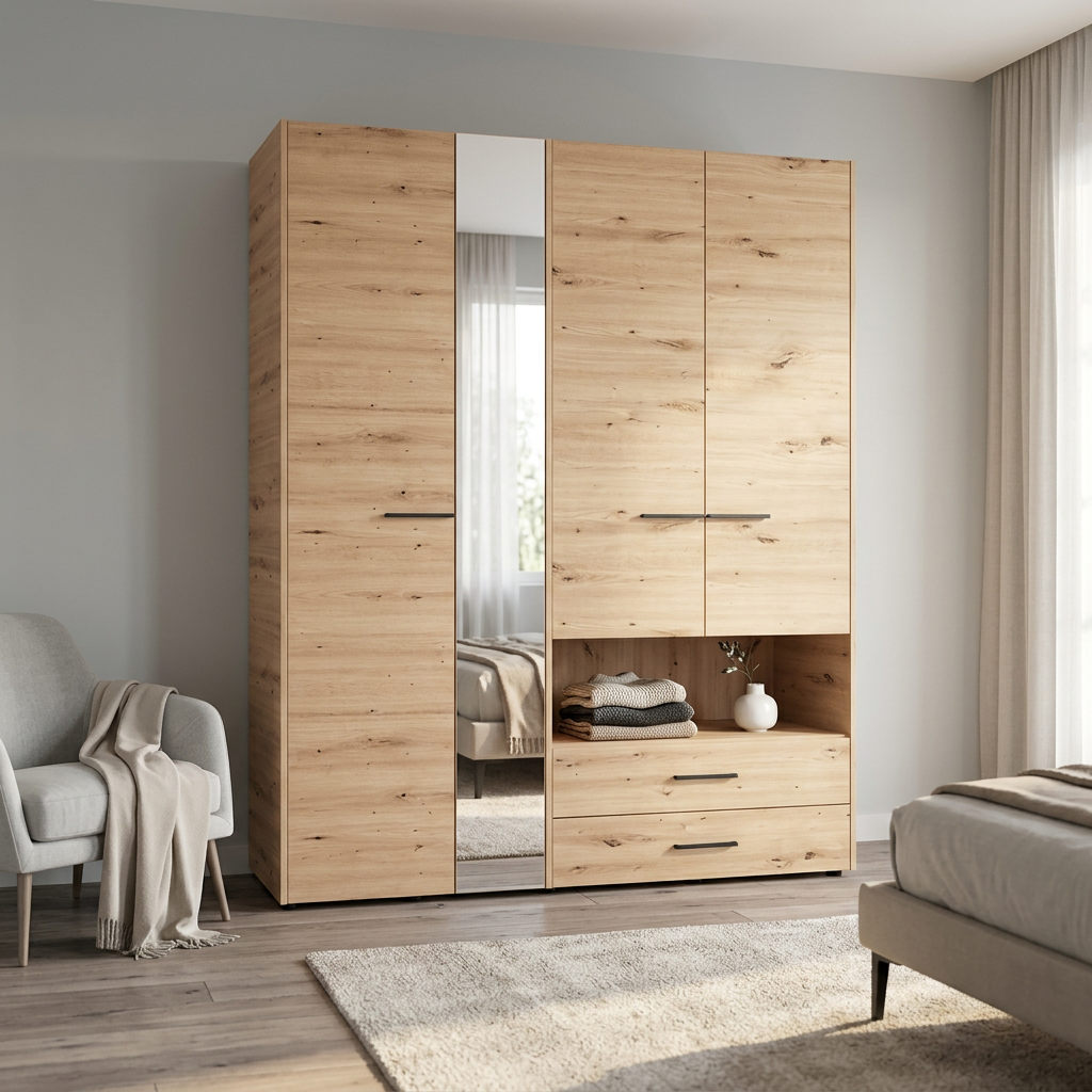 11008265 ARMADIO LEON ROVERE ARTIGIANO