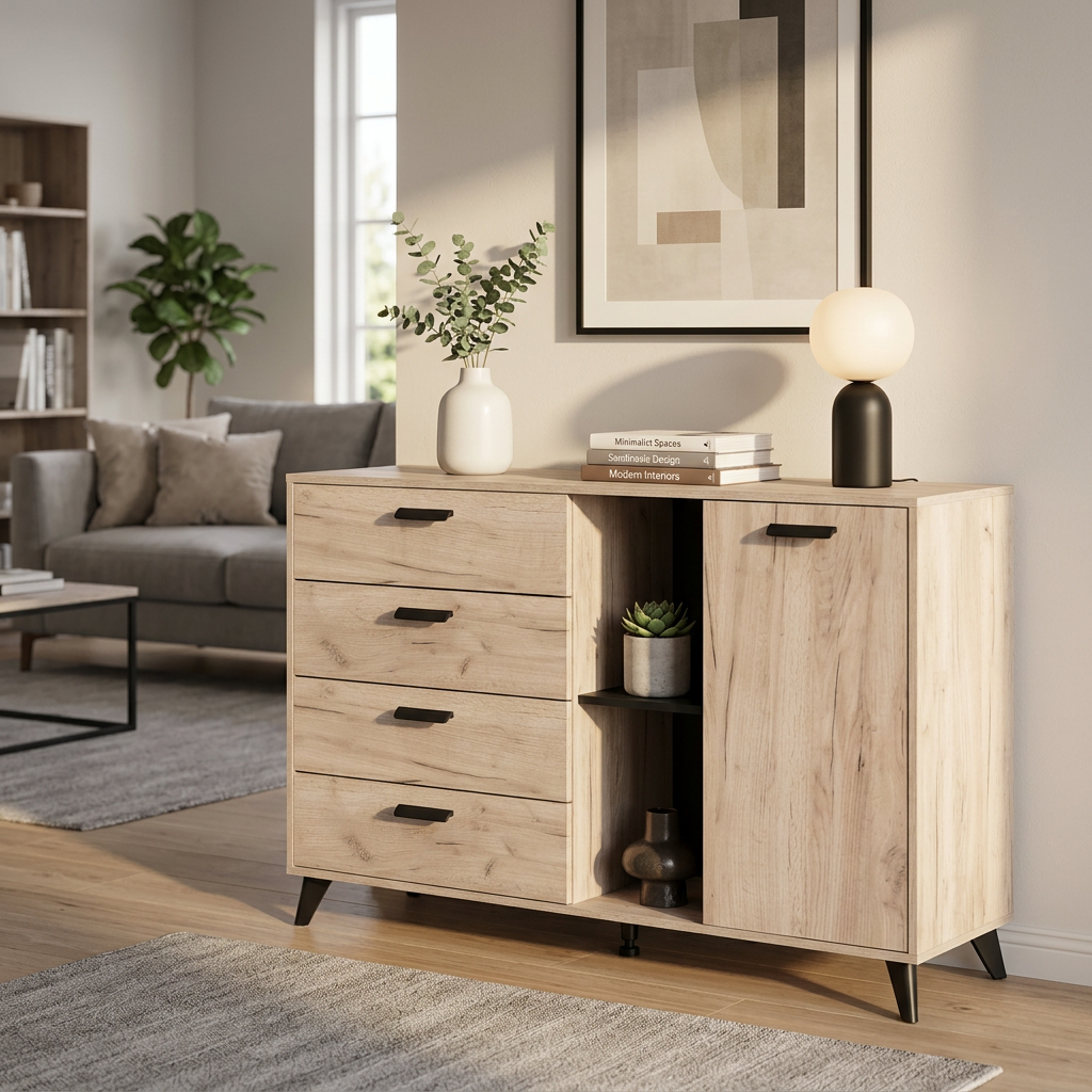 11008659 MOBILE UMBRIA ROVERE GRIGIO E NERO