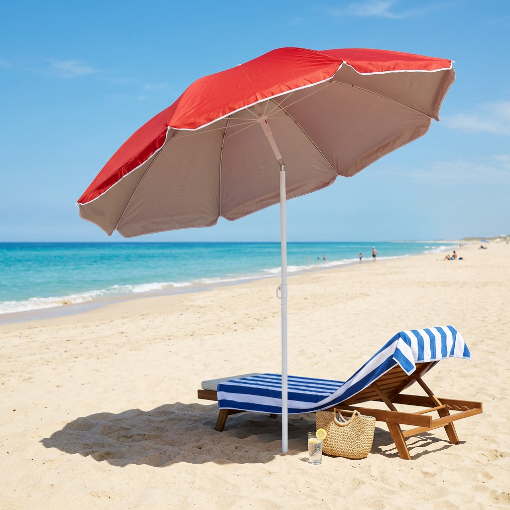 OMBRELLONE SPIAGGIA NYLON PROTEZIONE UV 180/22