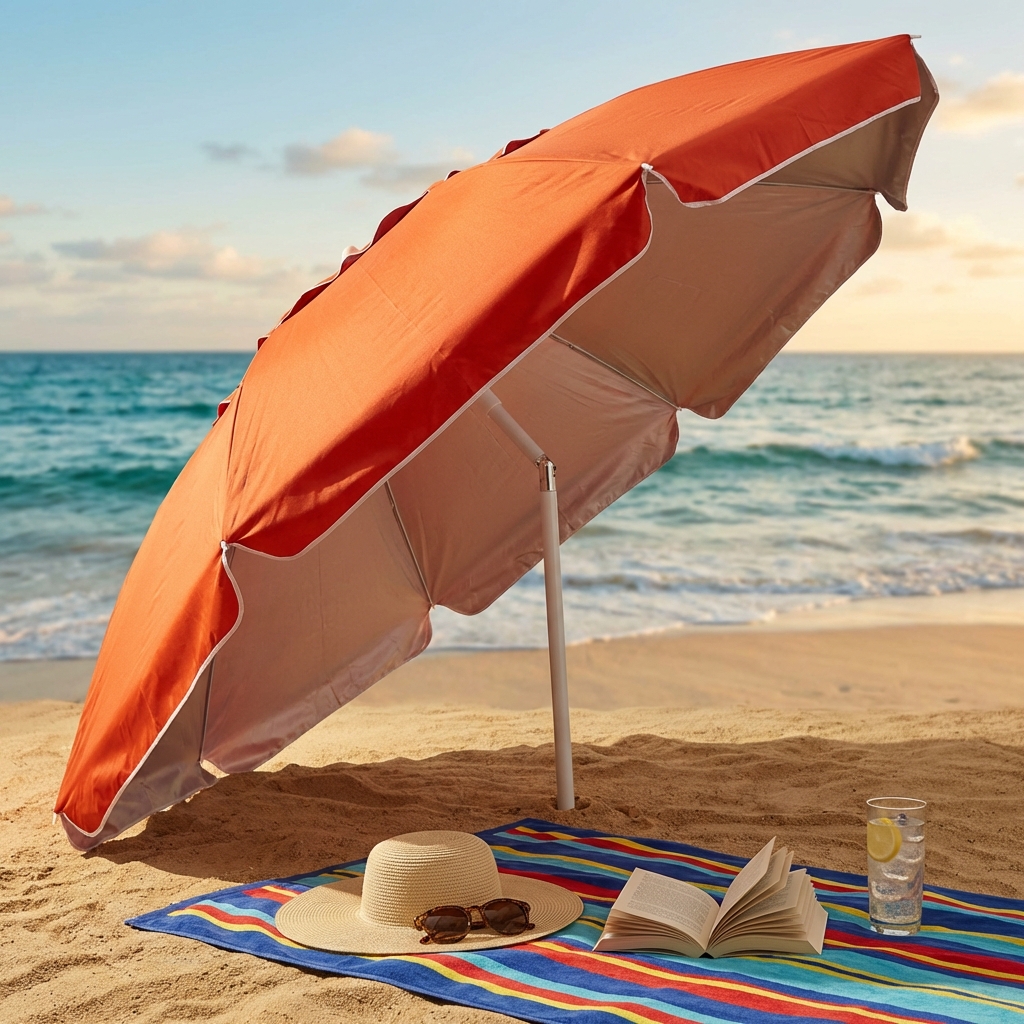 OMBRELLONE SPIAGGIA NYLON PROTEZIONE UV 200/32