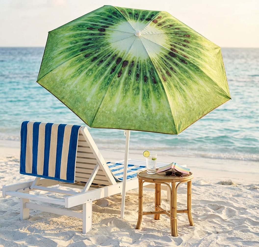 OMBRELLONE SPIAGGIA NYLON PROTEZIONE UV 180/32 FRUTTA