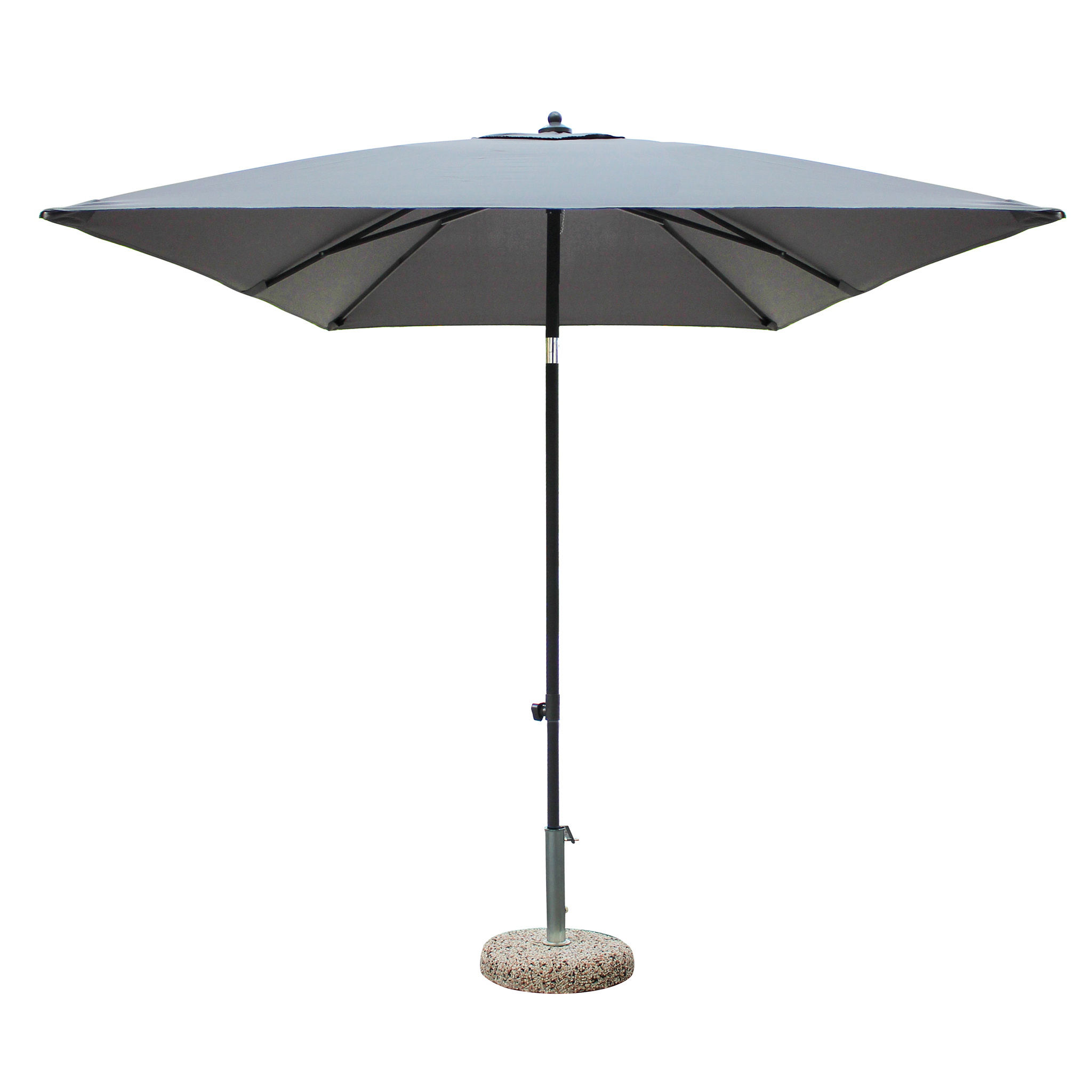 OMBRELLONE NICE NERO P/C 2 X 3 TELO GRIGIO