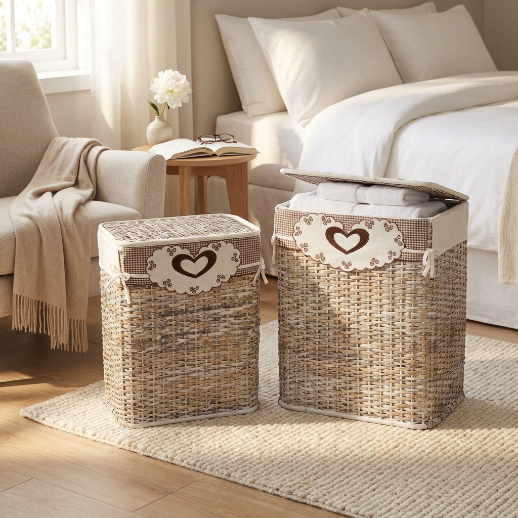 SET DI 2 CESTI PORTA BIANCHERIA MARY