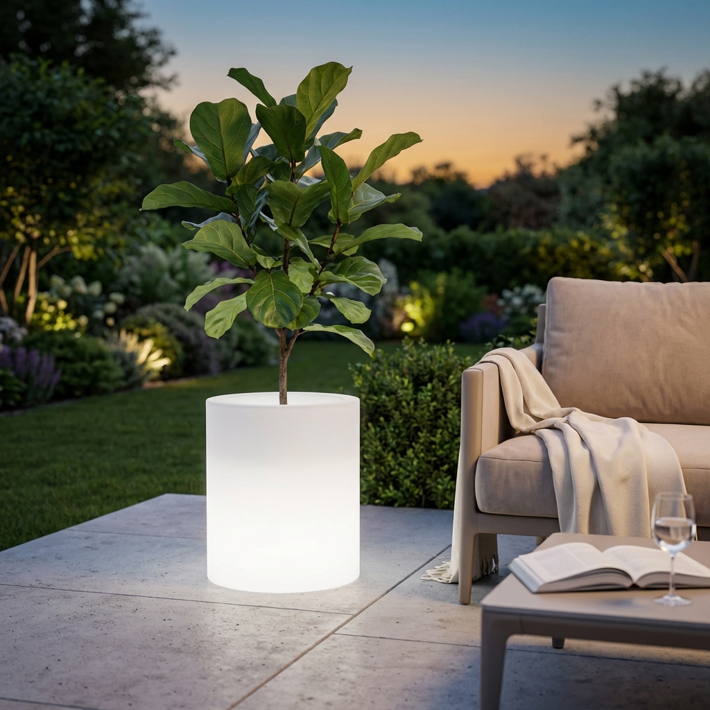 VASO LUMINOSO DELPHINUS 50 h CON LED MULTICOLOR E BATTERIA SOLARE
